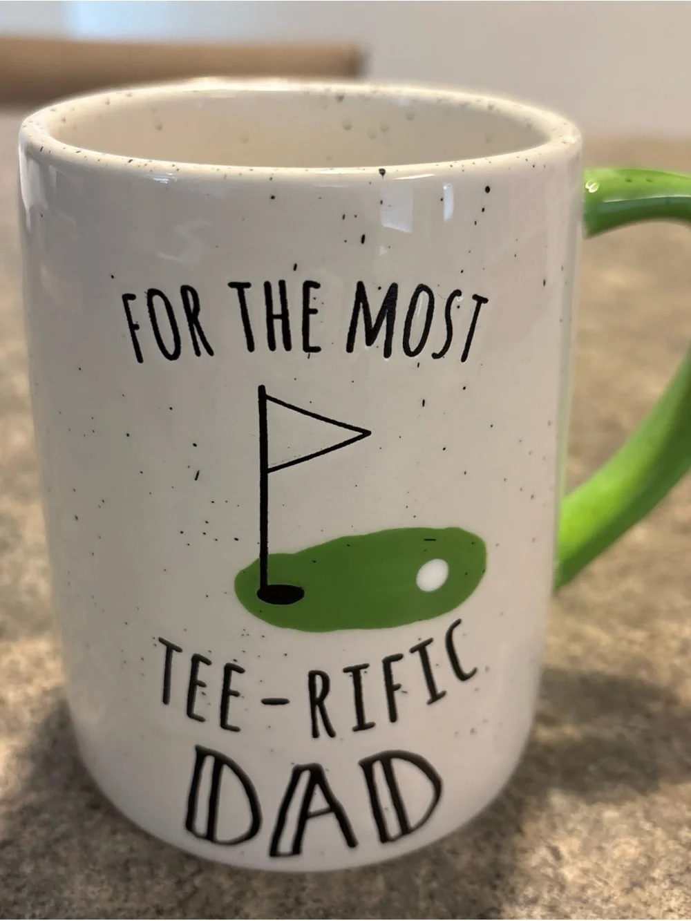 Tag White Ceramic Mug with Black Logo